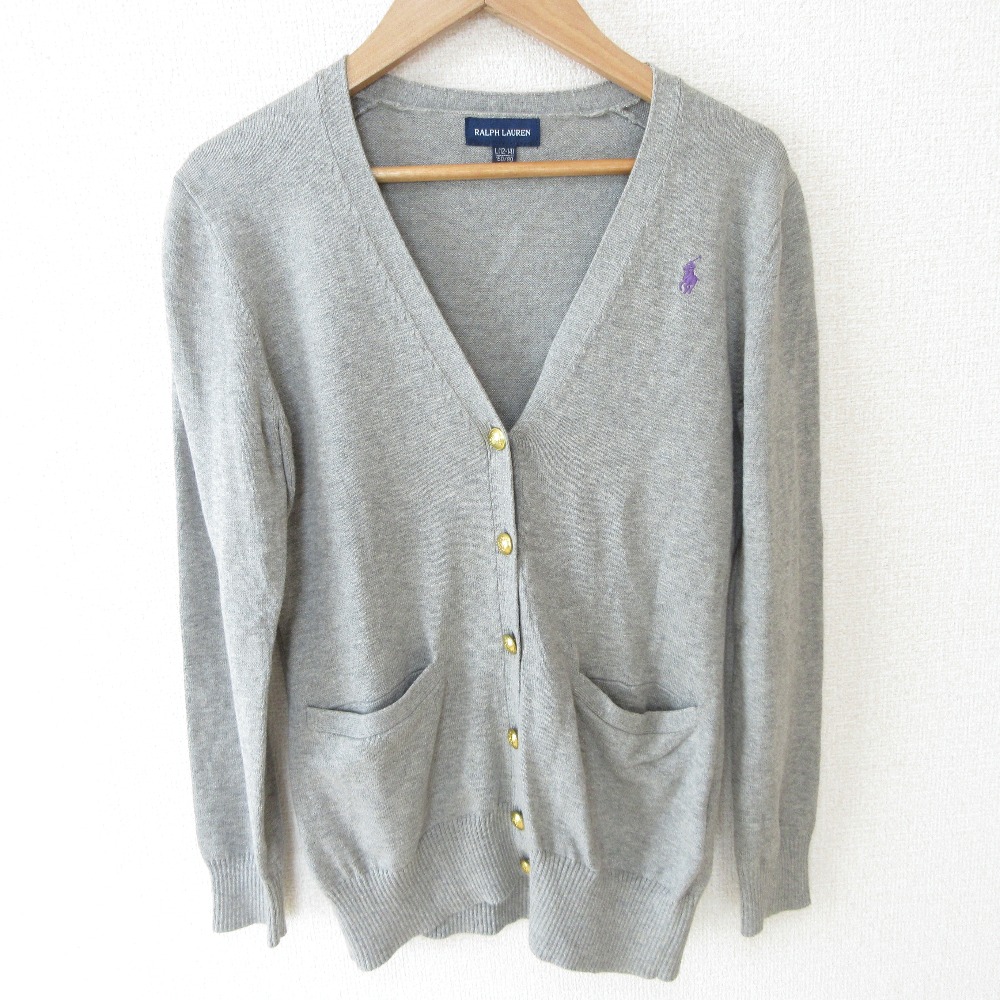 美品✳︎ポロラルフローレンカーディガンピマコットンポニー刺繍グレー定番正規品L POLO RALPH LAUREN（カーディガン）のフリマアイテム一覧