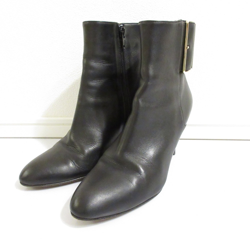 美品 ペリーコPELLICO ロングブーツ グレー 太ヒール 36 23cm PELLICO