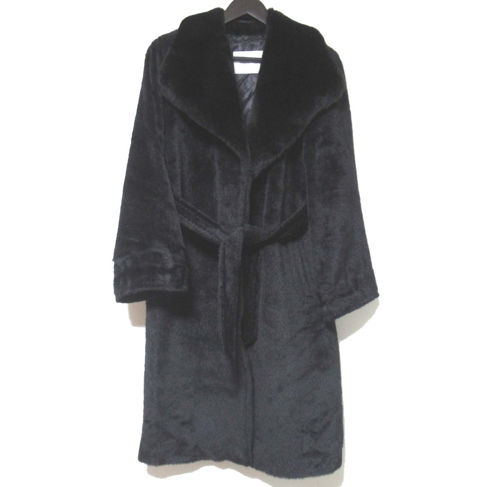 10月中旬まで　Alma Rosa ノーカラーコート ミンクファー アルマローザ 10月中旬まで Alma Rosa ノーカラーコート ミンクファー