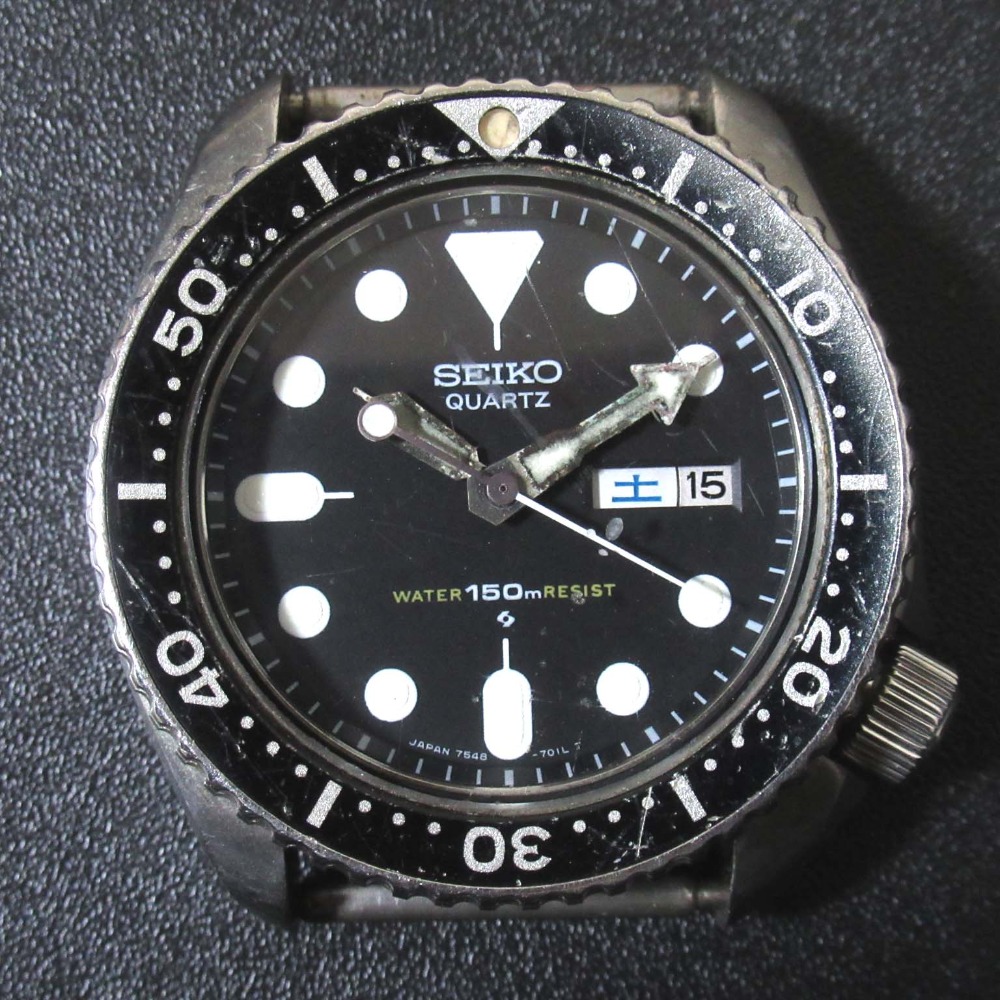 美品　セイコー ダイバー クォーツ 7548-7000　25カ304 セイコー 7548-7000 ダイバー 150M クオーツ 80年代 ダブル