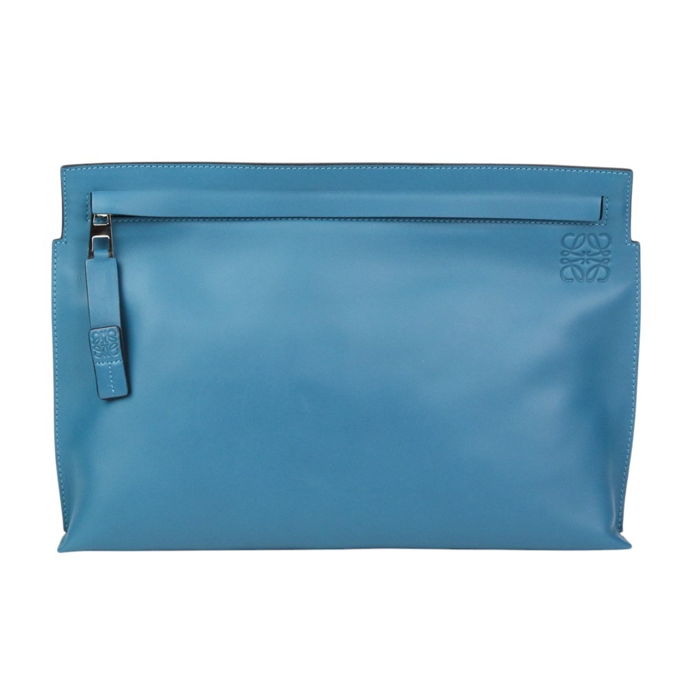 【美品】LOEWE セカンドバッグ アナグラム Tポーチ　レザー ブルー系 楽天市場】【バッグ】LOEWE ロエベ リピート アナグラム Tポーチ