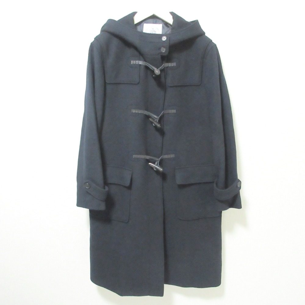 【中古】23AW J.PRESS ジェイプレス Jackal 140&rsquo;s メルトン ダッフルコート 9号 ネイビー レディース ダッフルコート 美品｜Luxs（ブランド古着のリュクス）