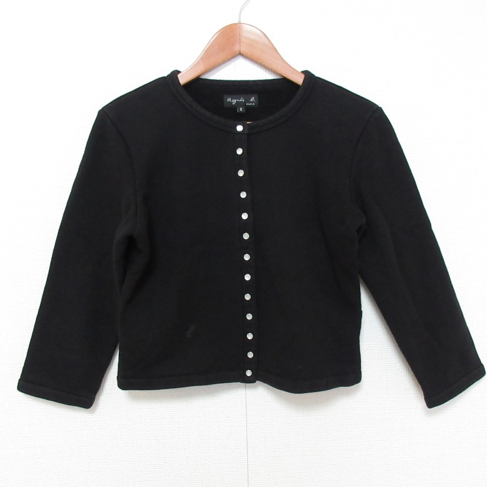 美品　agnes b アニエスベー　ノーカラージャケット　カーディガン　薄手 楽天市場】agnes b. アニエスベー カーディガン サイズ:1 21SS