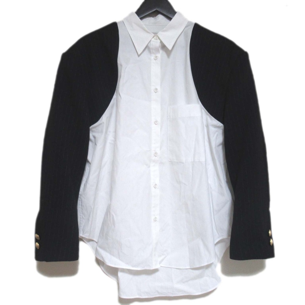 【値下げ】FUMIE=TANAKA 22AW tulle embroidery P／O ブラウス F22A-24 ブルー サイズ：1 (京都店) FUMIE TANAKA 【値下げ】FUMIE=TANAKA 22AW tulle embroidery P