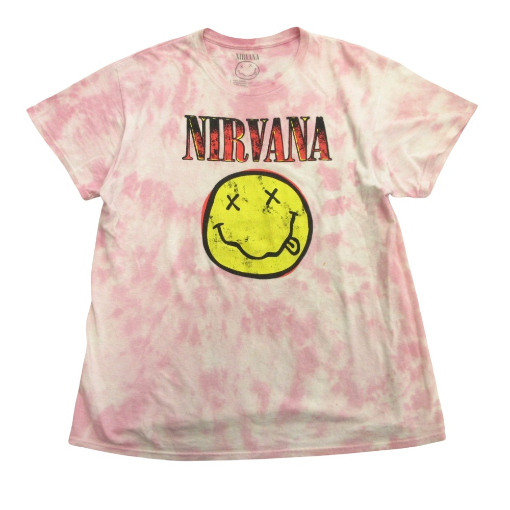 楽天市場】00s NIRVANA スマイル フェイス プリント 半袖 Tシャツ / 00