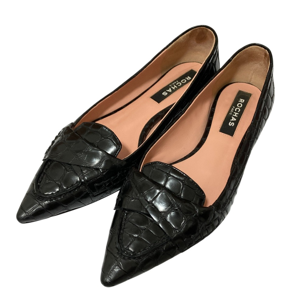 【美品】 36 rochas ロシャス ビジュー　パンプス 楽天市場】ROCHAS ロシャス パンプス ミュール グレー系 37(23.5