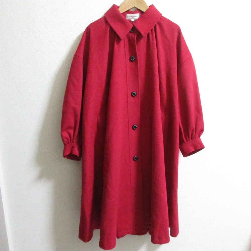 イヴサンローラン Yves Saint Laurent コート　赤 Yves Saint Laurent #anc イヴサンローラン コート M 赤 ロング