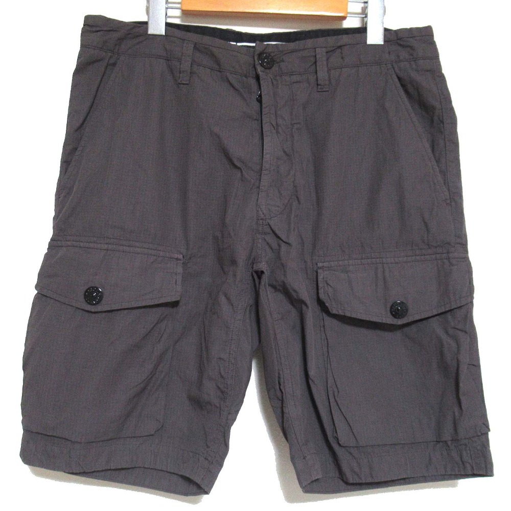 STONE  カーゴショートパンツ W32 ブラック STONE ISLAND (ストーンアイランド) コットン100％ レギュラー