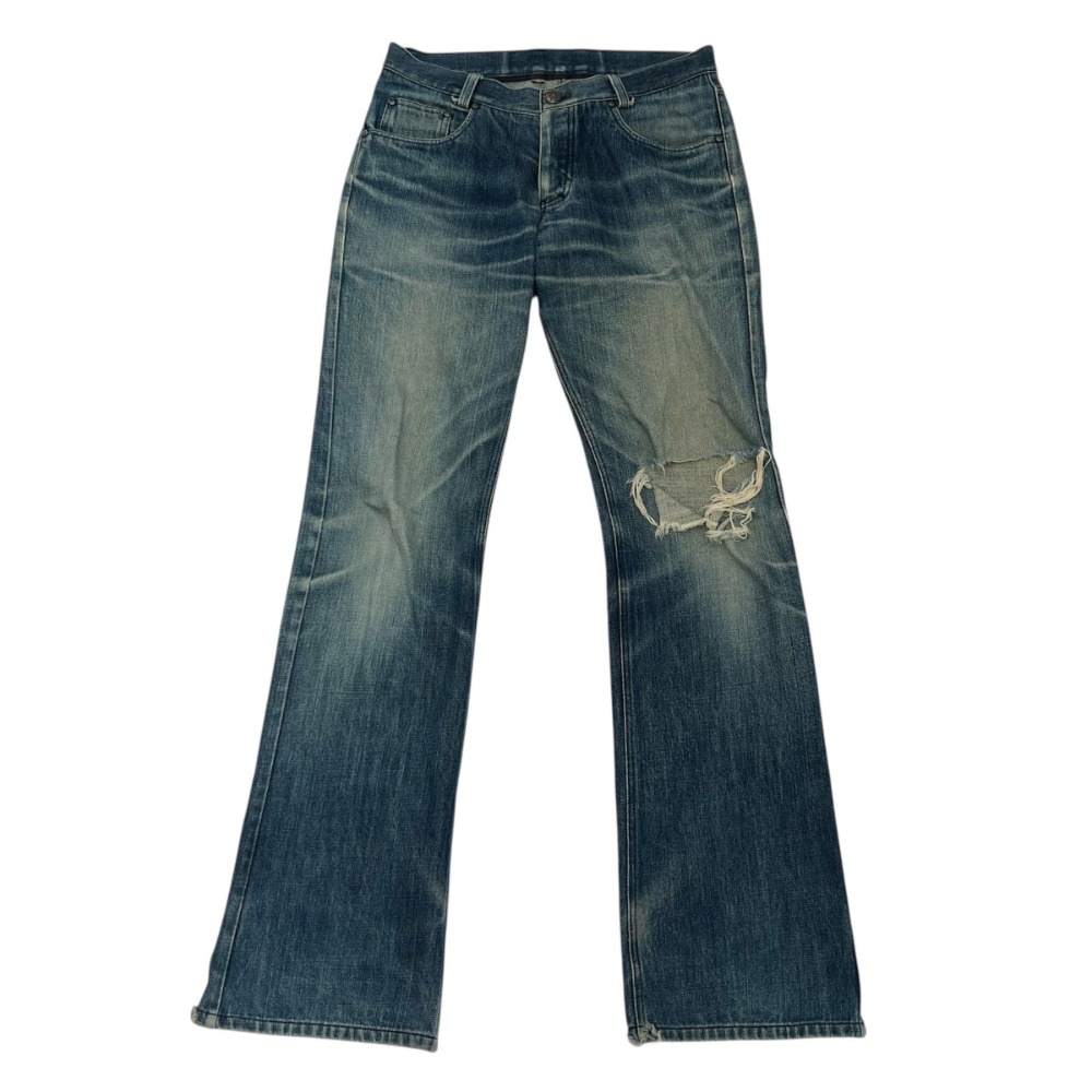 ChromeHeartsクロスボールボタンフレアニーデニムパンツ25 楽天市場】CHROME HEARTS クロムハーツ レザーパンツ クロス