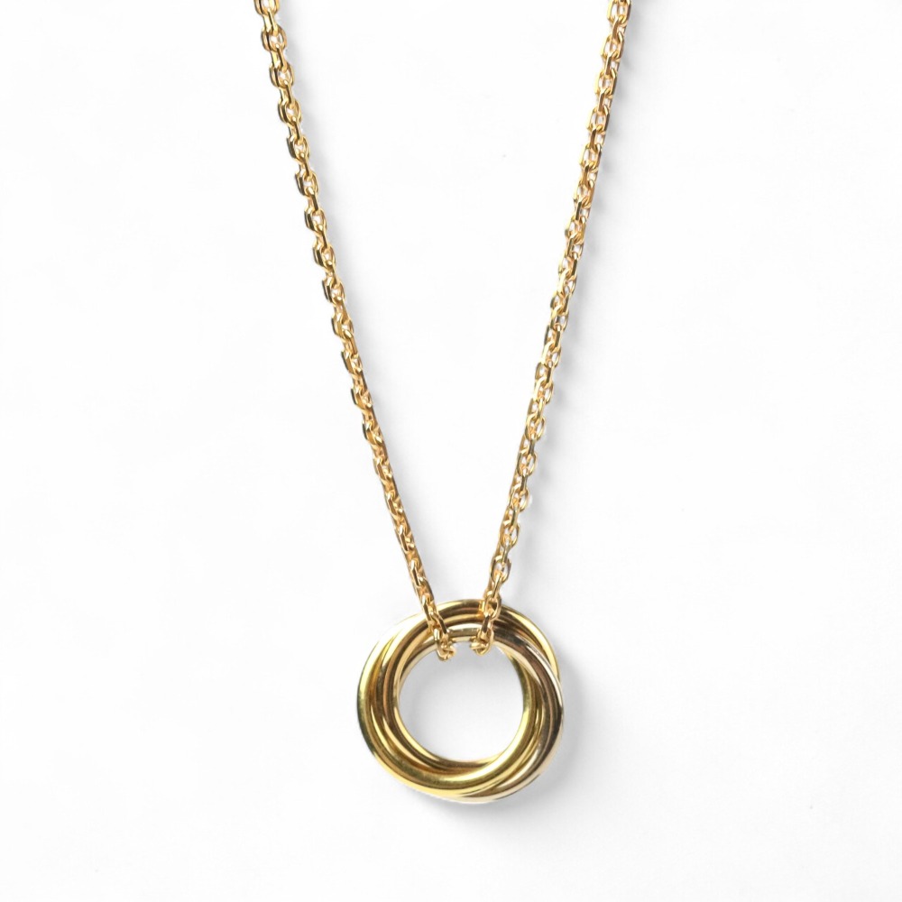 【Cartier】トリニティ 3 ゴールド カラー ネックレス ☆ 繊細美 Cartier TRINITY(カルティエ トリニティ) ネックレス