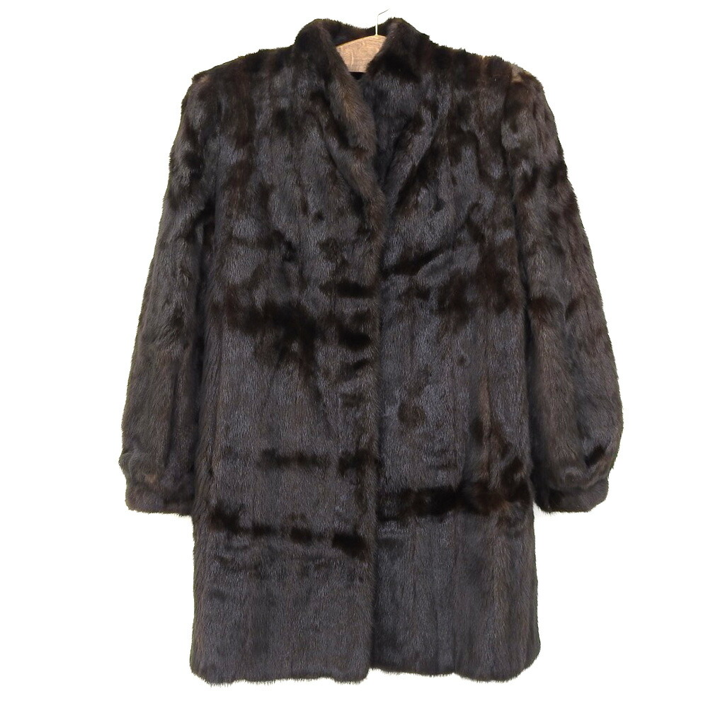 4つ星 アメリカンウルトラ FOSTER 金ボタン ミンク ファーコート 濃茶 4つ星 アメリカンウルトラ FOSTER 金ボタン ミンク ファーコート