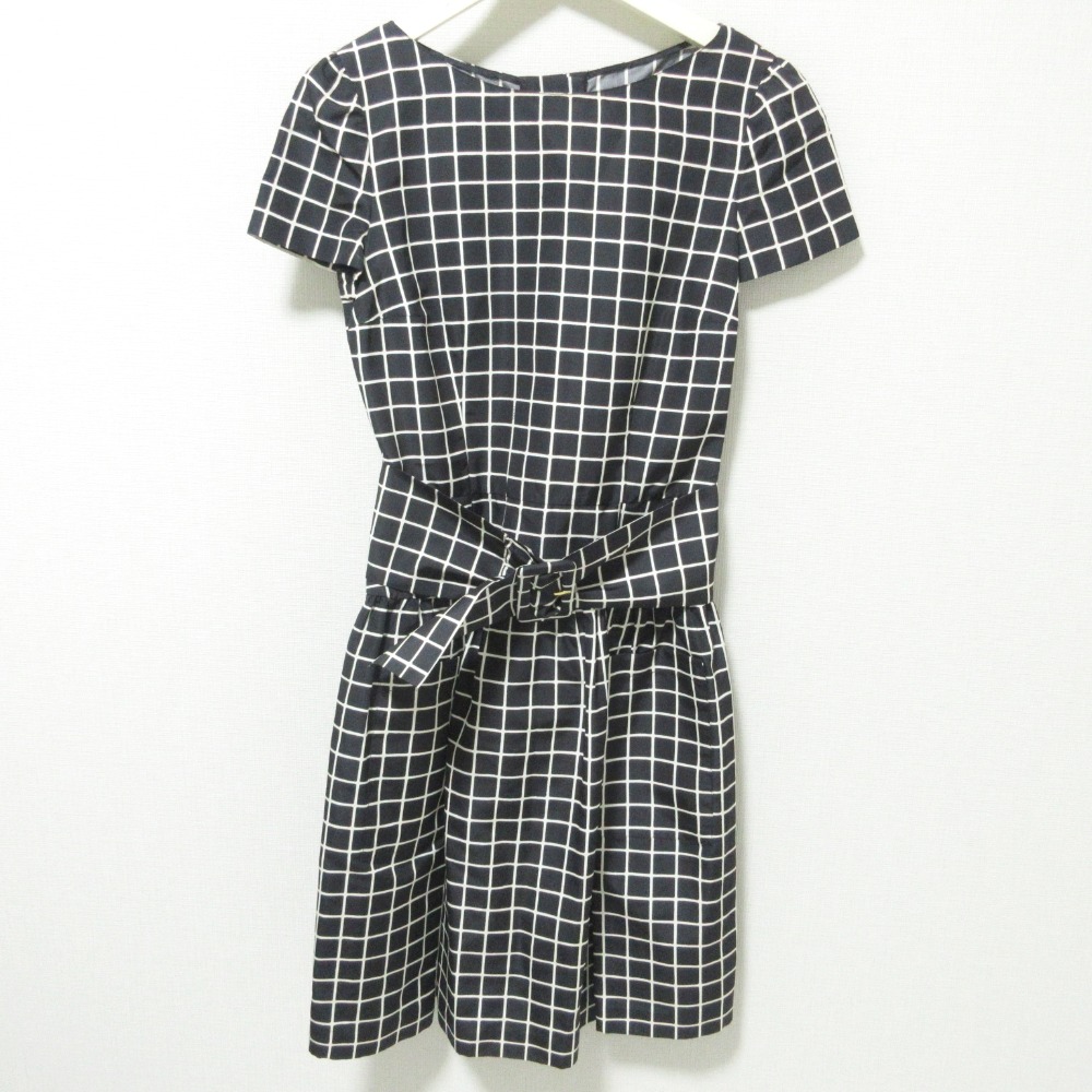 楽天市場】質屋 プラダ PRADA ワンピース 44 サイズ 黒 APD1 レーヨン