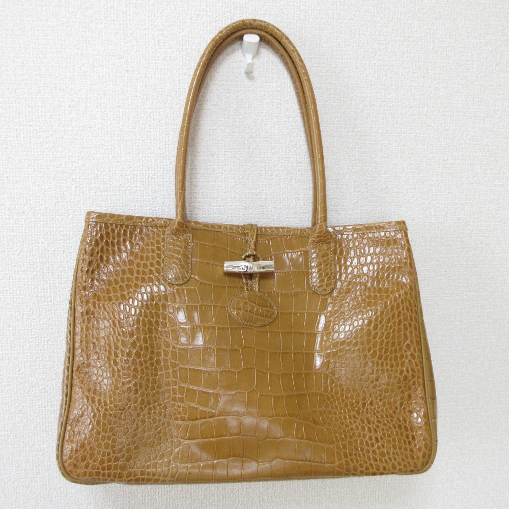 楽天市場】LONGCHAMP(ロンシャン) クロコ型押し トートバッグ