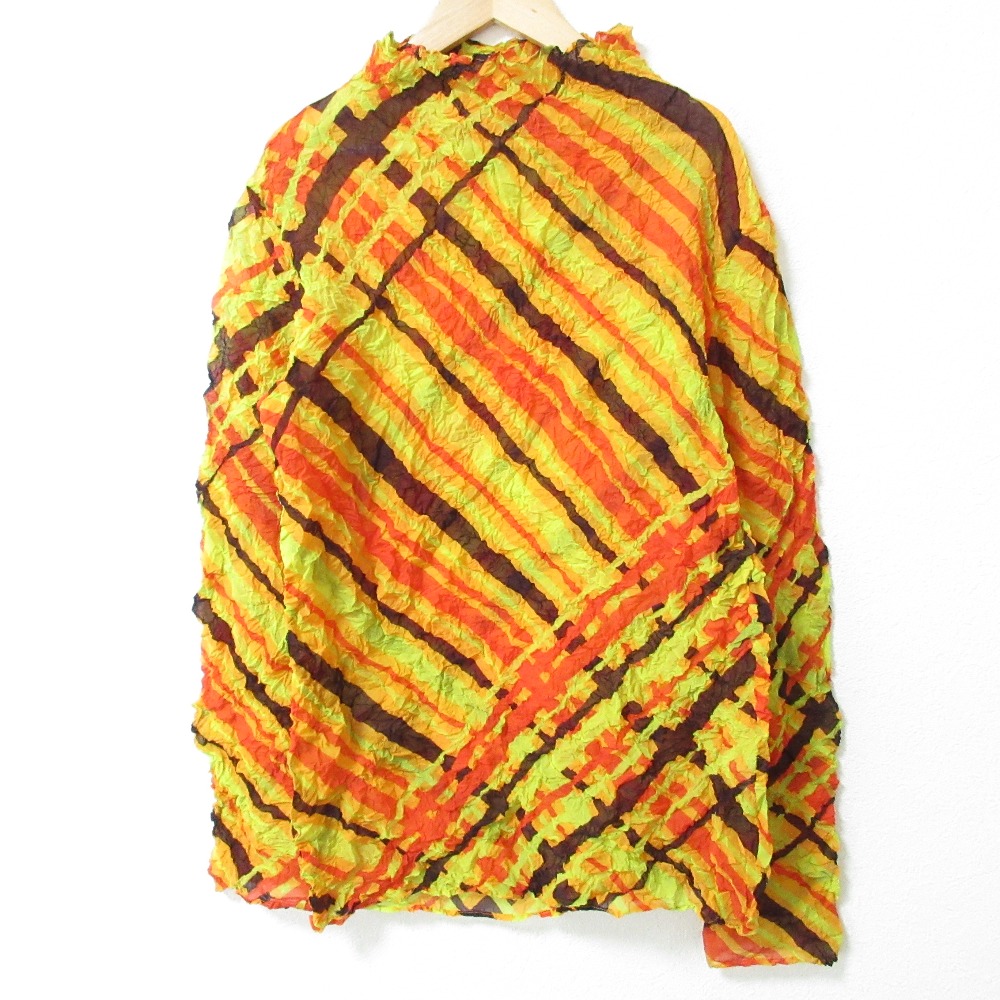 極美品　イッセイミヤケ　ワッフル　グラデーション　シフォン　トップス　ハイネック 楽天市場】【中古】 ISSEY MIYAKE イッセイミヤケ 24SS LIGHT