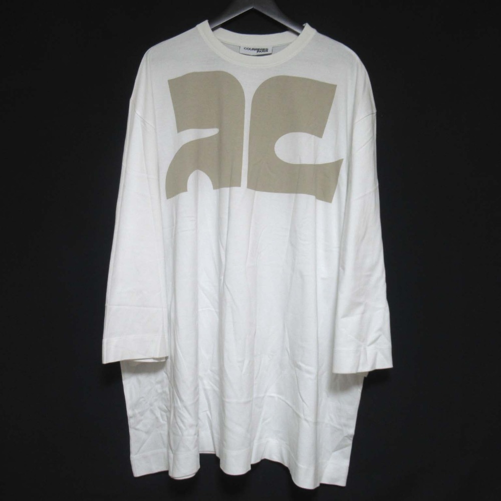 Courreges クレージュ The Here & Now Long-Sleeve Hooded T-Shirt フーデッドTシャツ  グレー S ITFHJRYRVMZI Courreges - ザ・ヒア＆ナウ」ロングスリーブ・フーデッドT