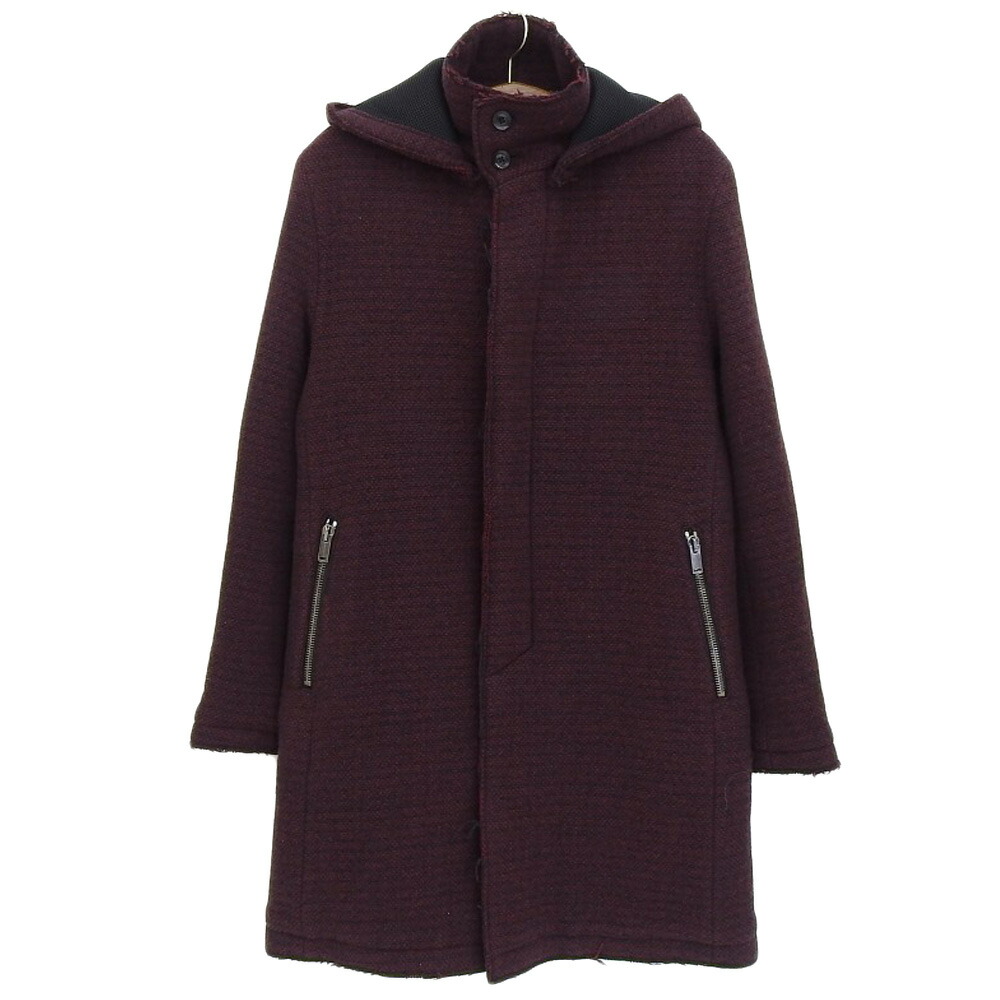 美品 ジュンハシモト ショールカラー ダブルジップ ニットカーディガン
