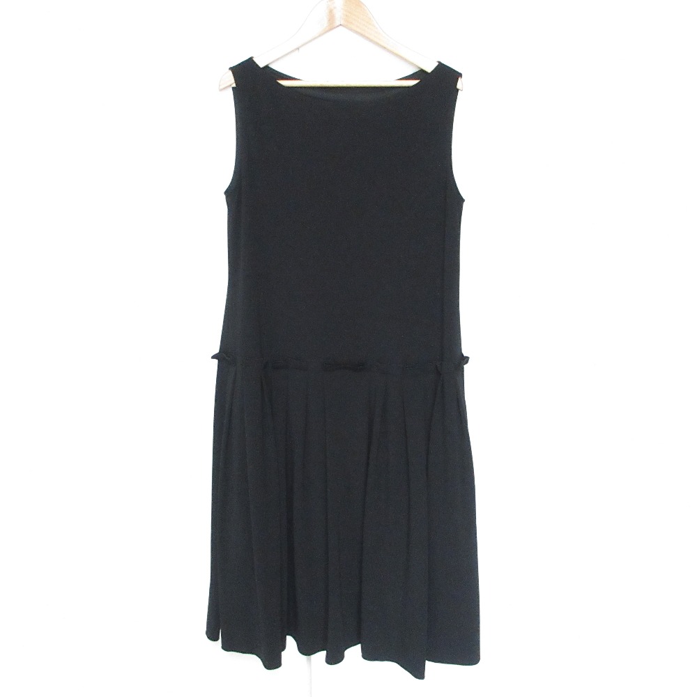 【中古】美品 FOXEY NEW YORK フォクシーニューヨーク ストレスフリー ドレス ワンピース 40646 サイズ40 ブラック レディース Luxs ブランド古着のリュクス