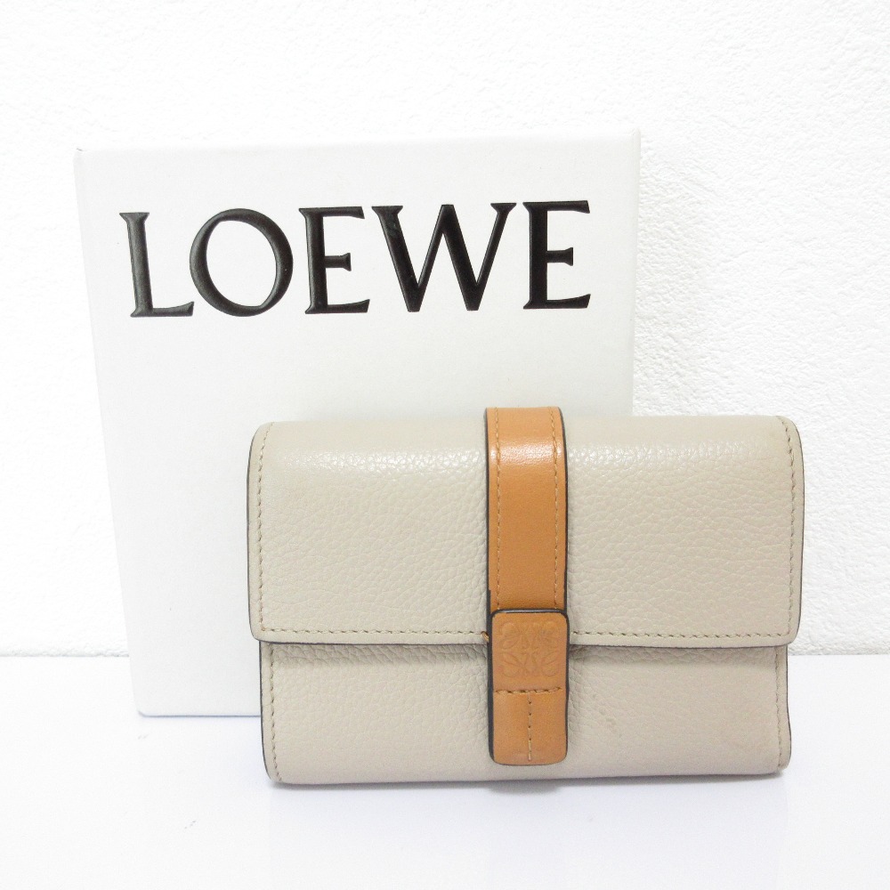 美品　LOEWE アナグラム　ウォレット　折り財布 楽天市場】【中古良品】LOEWE ロエベ 三折財布 三つ折り