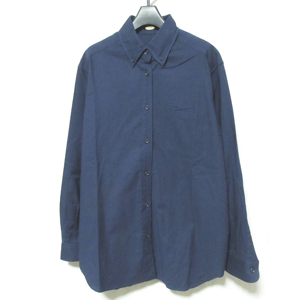 美品 22SS MUSE de Deuxieme Classe ミューズドゥドゥーズィエムクラス ロングレギュラーシャツ ストライプ柄 ブラウス ネイビー系 レディース 古着 中古 中古】美品 22SS MUSE de Deuxieme Classe ミューズドゥ
