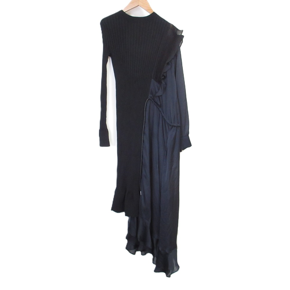 sacai ロングワンピース　バックニット sacai - sacai ロングワンピース バックニットの通販 by sea's