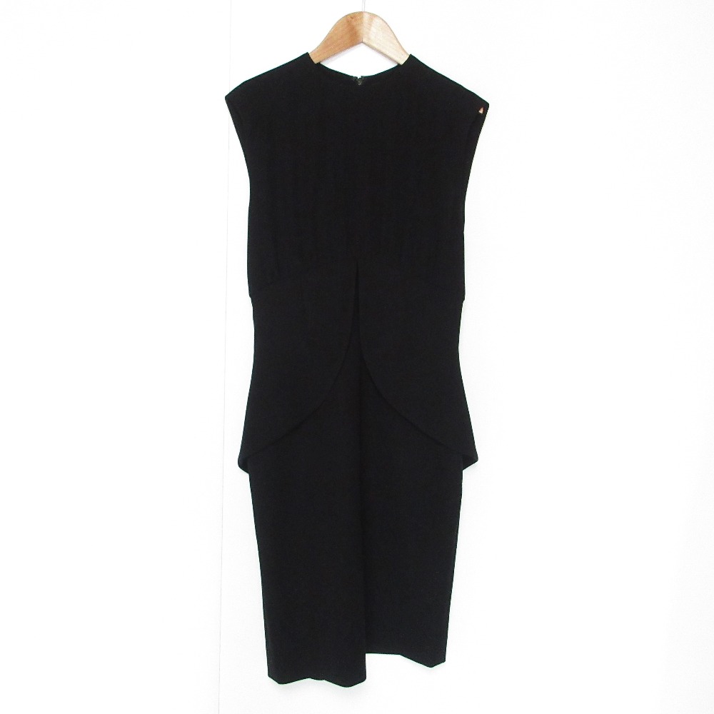 YOKO CHAN フレンチスリーブ ペプラム ワンピース ブラック 36 YOKO CHAN フレンチスリーブ ペプラム ワンピース ブラック 36