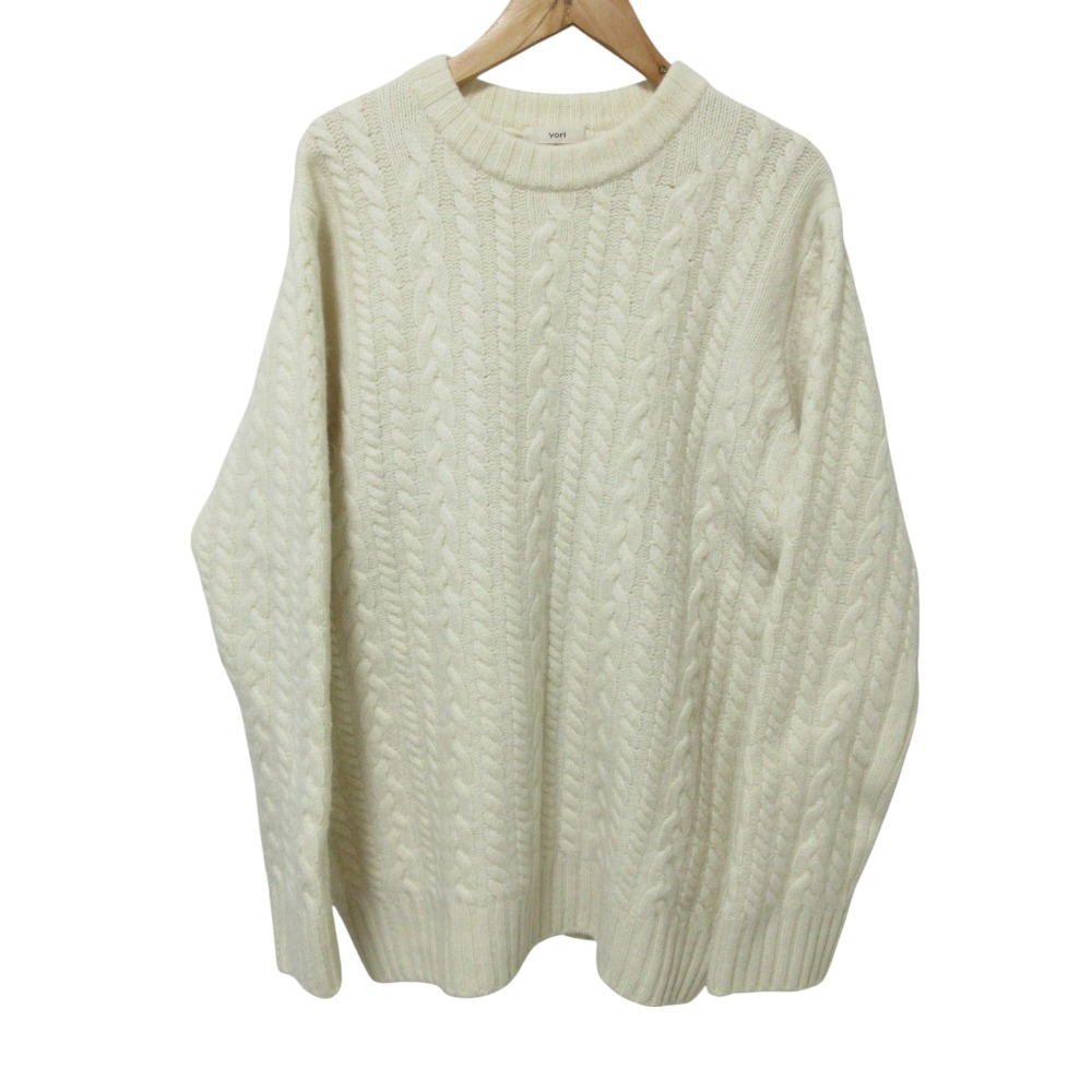 【極美品】yori ヨリ 2024SPコットン 刺繍 カラー ニット 美品】yori ヨリ 2024SPコットン 刺繍 カラー ニット 極美品】yori