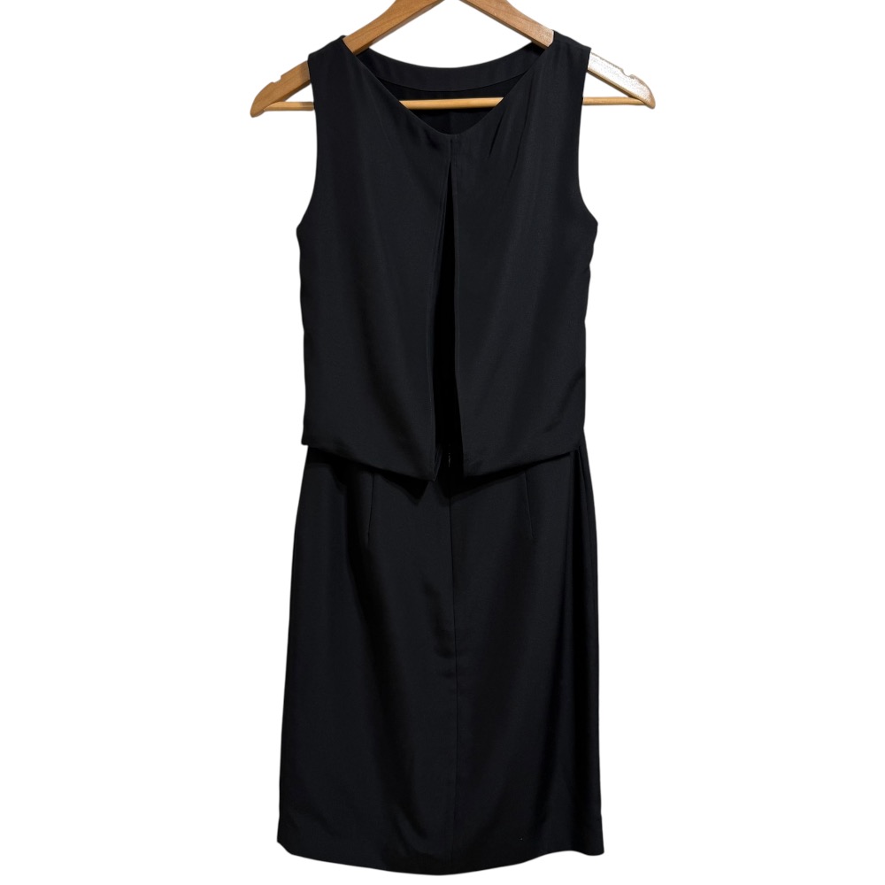 【中古】未使用 Maison Margiela1 メゾンマルジェラ1 バックオープン ひざ丈 ノースリーブ ワンピース 38 ブラック レディース Luxs ブランド古着のリュクス