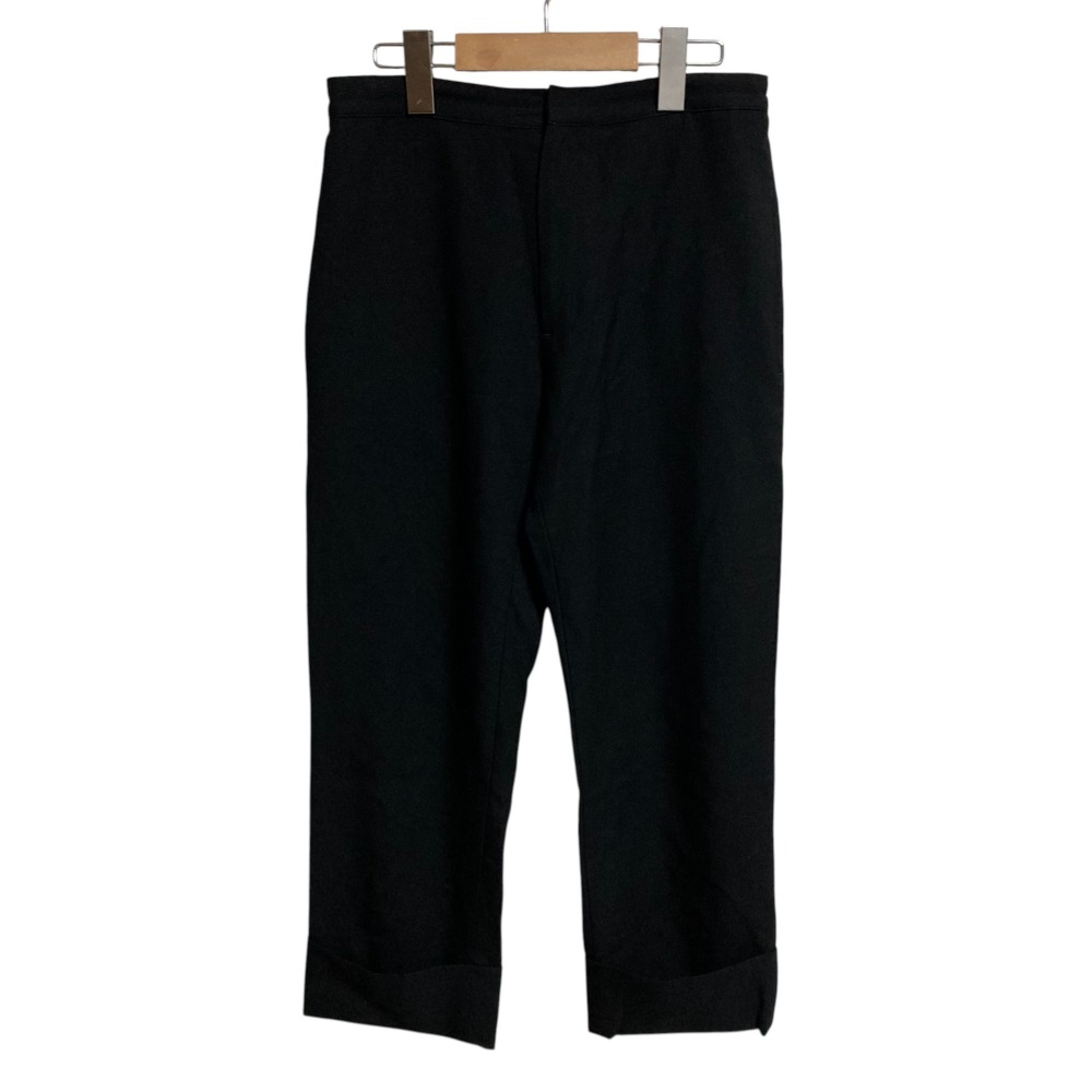 日本製ヨウジヤマモトYohjiYamamotoコットンロングパンツ黒ブラック1 ヨウジヤマモト プールオム Yohji Yamamoto Pour Homme パンツ