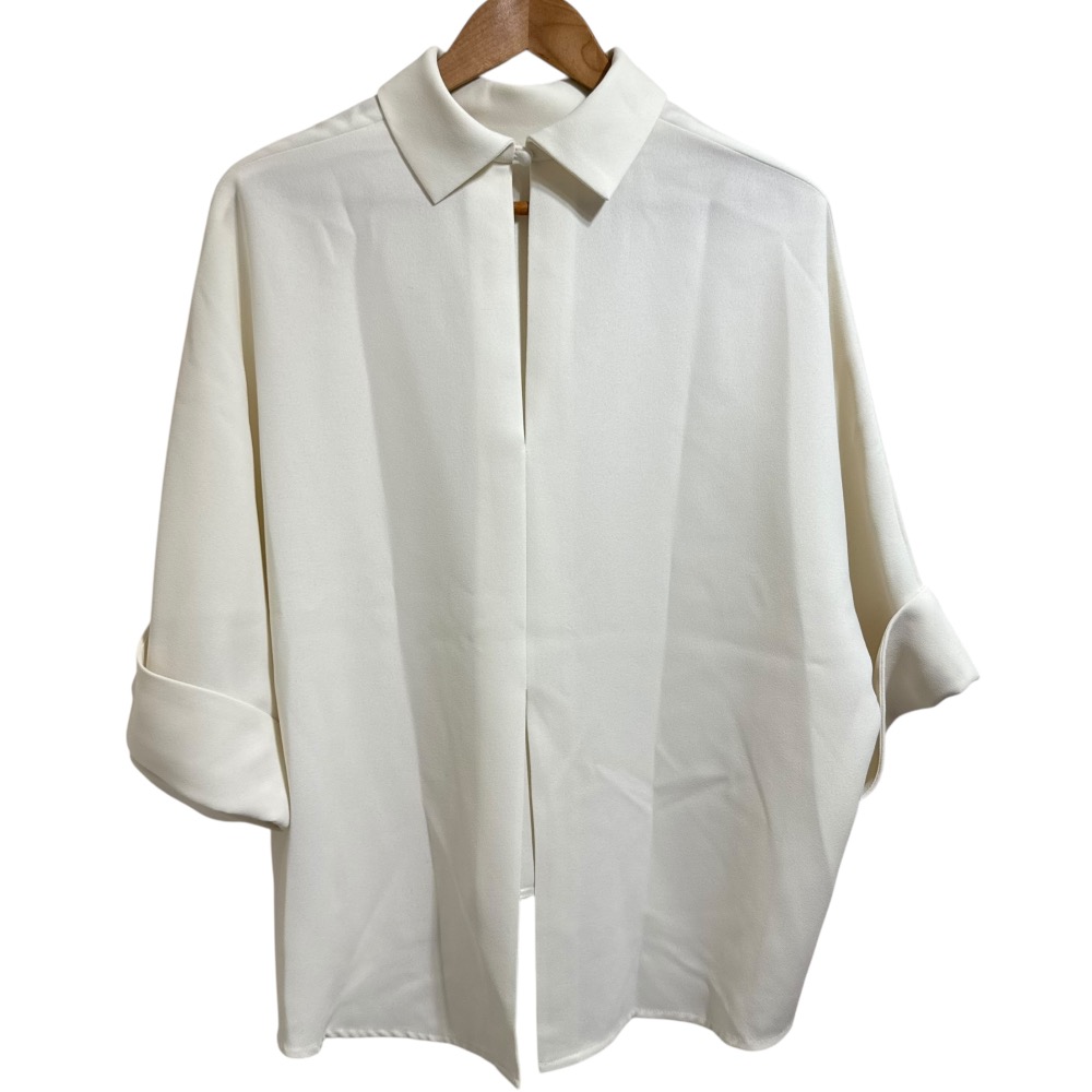 【中古】美品 クリーニング済み MARK KENLY DOMINO TAN マークケンリードミノタン BAILEE BLOUSE 半袖 プルオーバー ブラウス 36 アイボリー レディース Luxs ブランド古着のリュクス