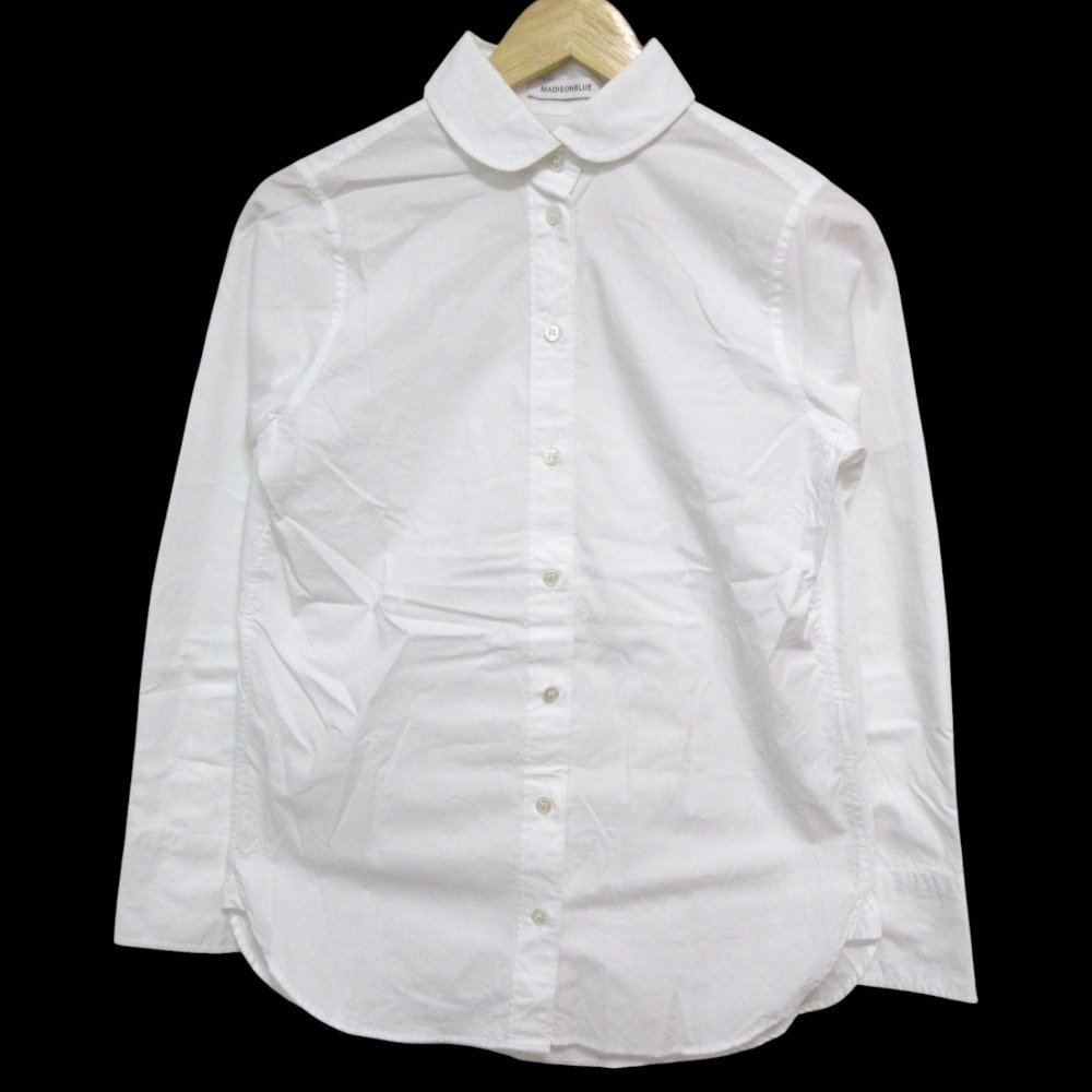 楽天市場】MADISON BLUE ラウンドカラーフリルシャツ