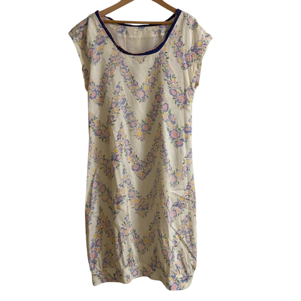 【中古】美品 mina perhonen ミナペルホネン flower curtain ワンピース Ms3450 エクリュ サイズ36 ホワイト系 レディース Luxs ブランド古着のリュクス