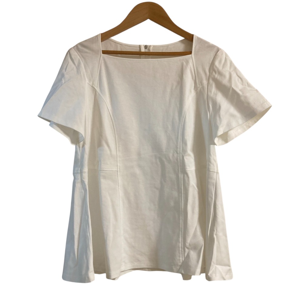 【中古】美品 FOXEY NEW YORK フォクシーニューヨーク Vivaldi Top ヴィヴァルディトップ 半袖 ブラウス 42990 サイズ38 ホワイト レディース Luxs ブランド古着のリュクス
