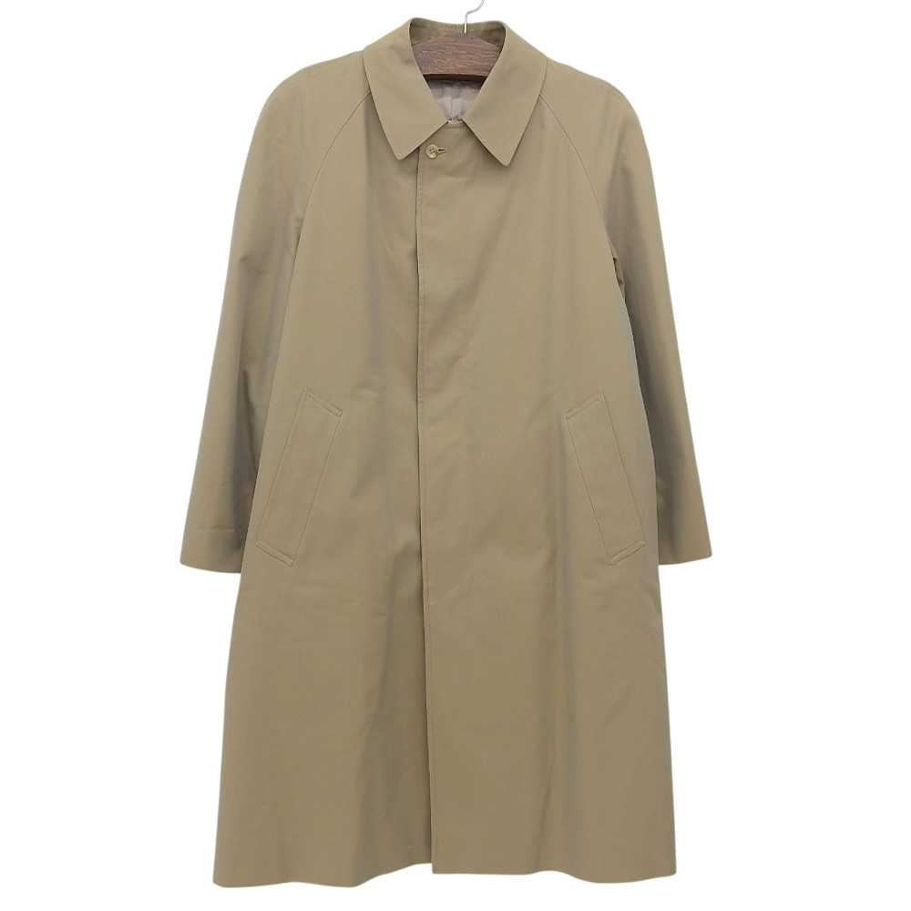【美品】Aquascutum レディース ステンカラーコート カーキ　ライナー付 Aquascutum アクアスキュータム 4228 ネーム入り 英国製 ライナー付き