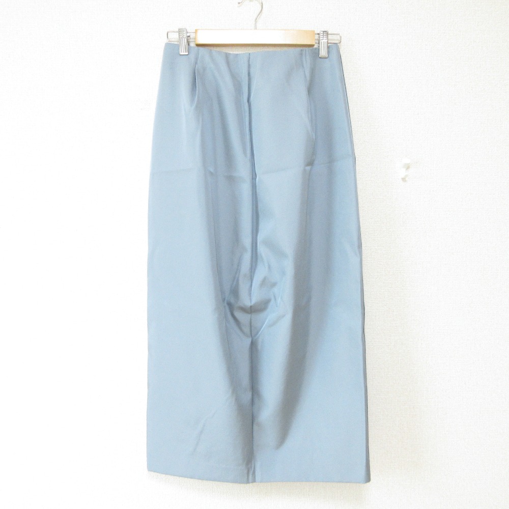 【中古】美品 24AW VERMEILpar iena ヴェルメイユパーイエナ ツイルボンディングスカート 38 ライトブルー レディース Luxs ブランド古着のリュクス