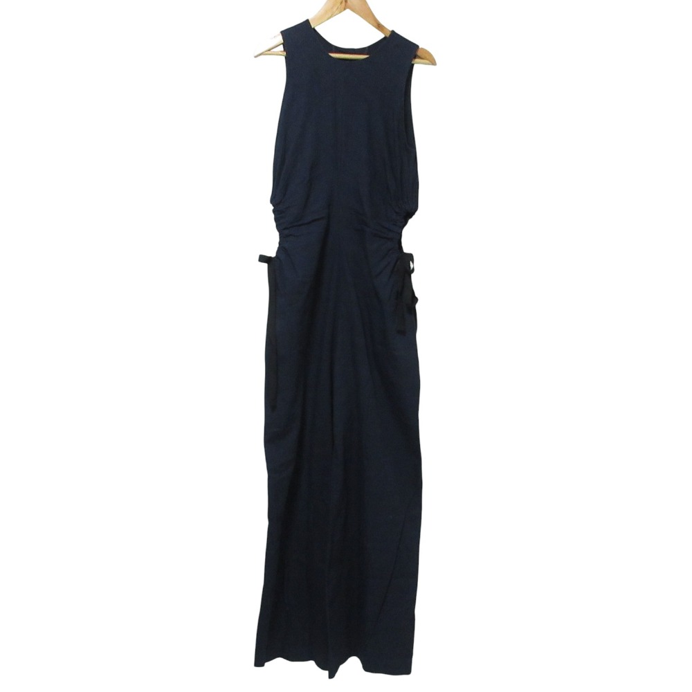 【中古】美品 SAYAKA DAVIS サヤカデイヴィス ノースリーブ オールインワン サロペットパンツ 2 ネイビー レディース Luxs ブランド古着のリュクス