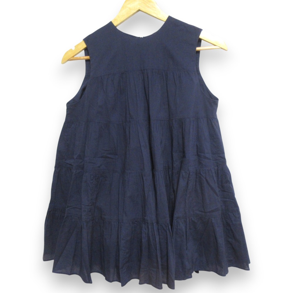 【中古】美品 MARIHA マリハ MUSE ノースリーブ ミューズのブラウス 3214244005 サイズ36 ネイビー レディース Luxs ブランド古着のリュクス