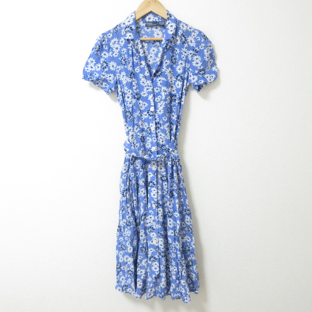 現行QR付✨ポロラルフローレン クレープブロックプリントシャツドレス ワンピース 楽天市場】ポロラルフローレン クレープブロックプリントシャツ