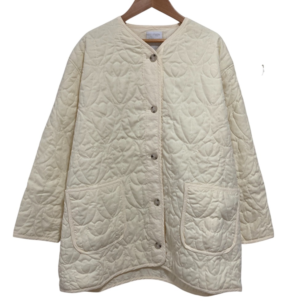 【中古】良品 23AW marble SUD マーブルシュッド tulip quilt JKT チューリップ キルト キルティングジャケット ホワイト レディース Luxs ブランド古着のリュクス