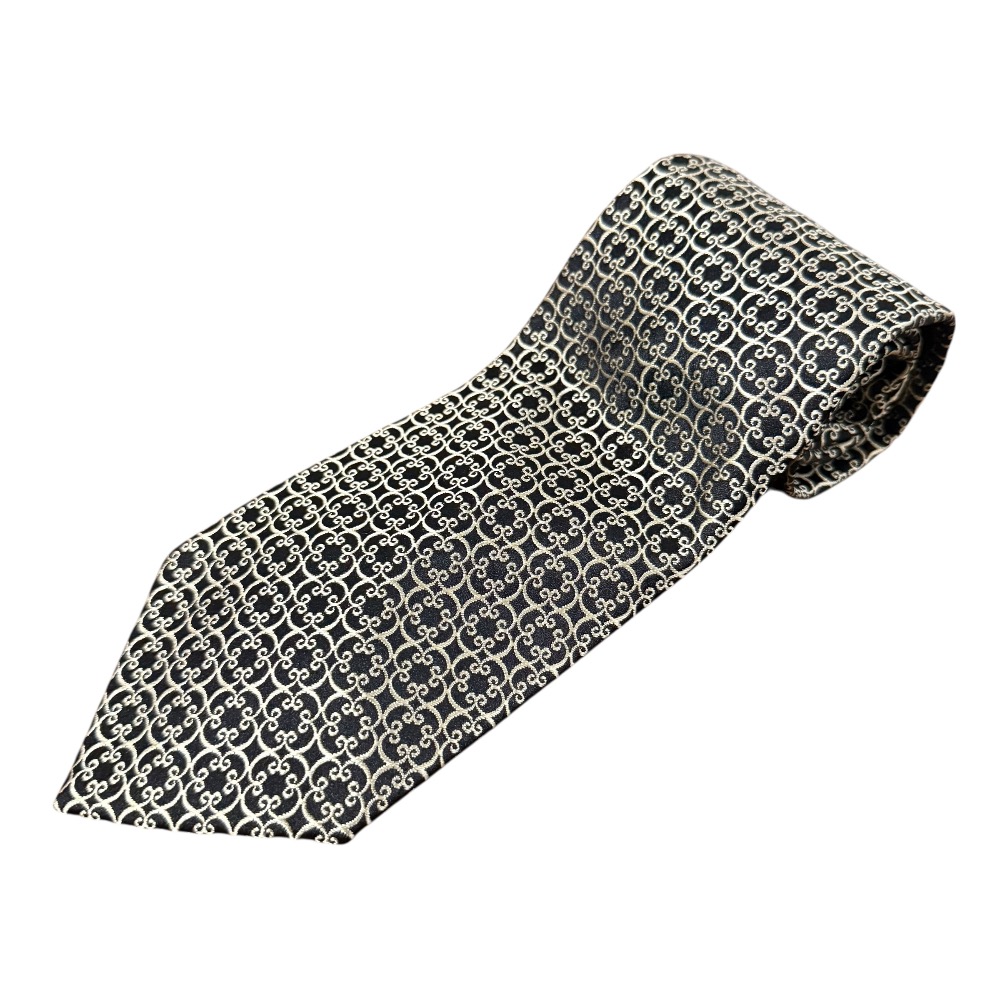【未使用】Charvet／シャルべ／ジャガードタイ／小紋柄／フランス製 未使用】Charvet／シャルべ／ジャガードタイ／小紋柄／フランス