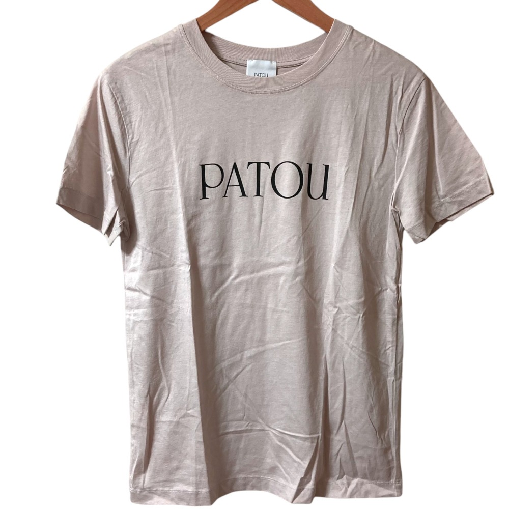 【中古】美品 23SS PATOU パトゥ ロゴ 半袖 Tシャツ XS ベージュ レディース Luxs ブランド古着のリュクス