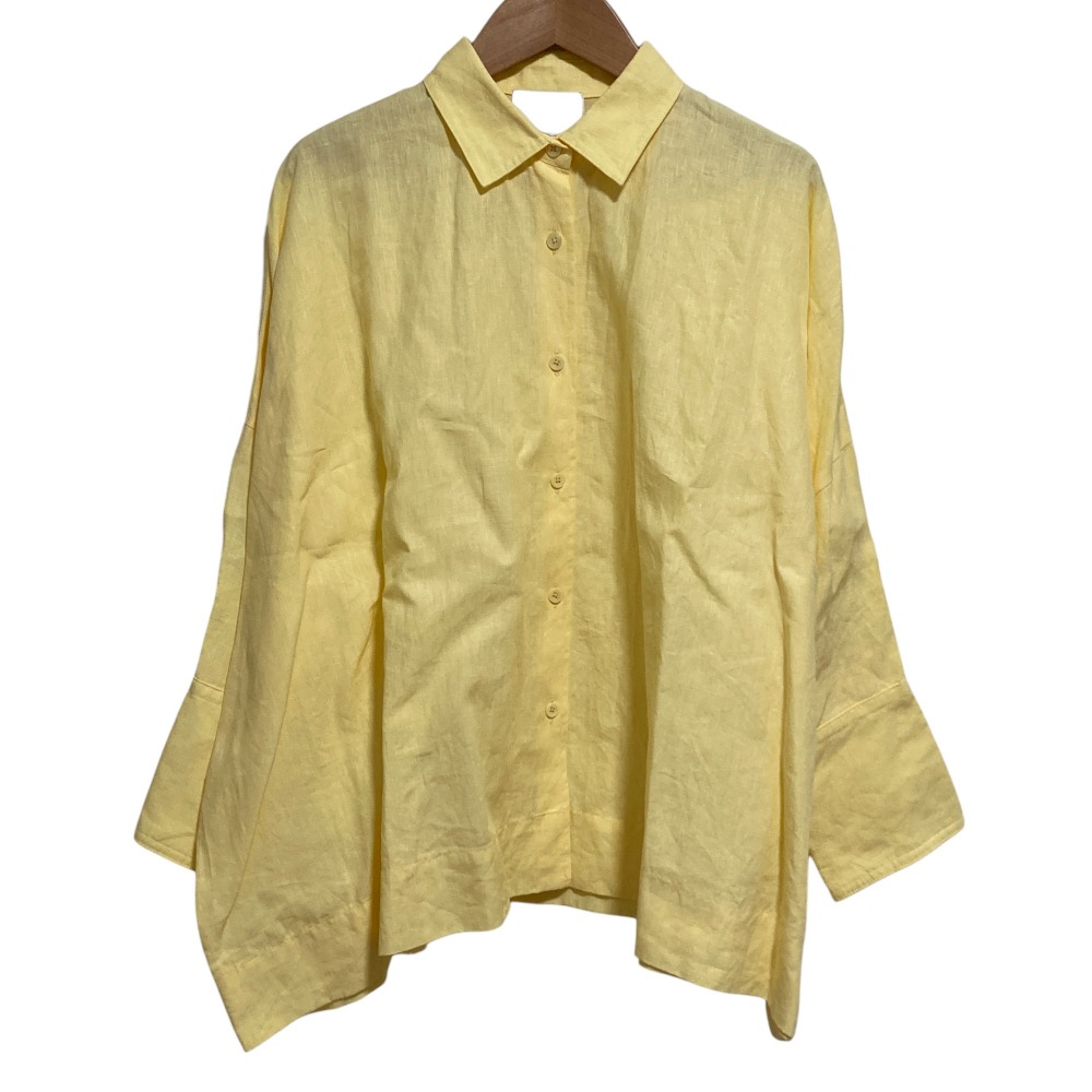 【中古】未使用 25SS UNITED ARROWS ユナイテッドアローズ リネン ドルマン シャツ 1511-144-2252 サイズF イエロー レディース Luxs ブランド古着のリュクス