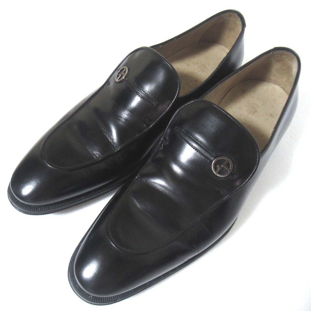 【極美品】ジョルジオ アルマーニ　ヴァンプ ローファー　革靴　ロゴ金具　ブラック 楽天市場】【中古】GIORGIO ARMANI ジョルジオ アルマーニ