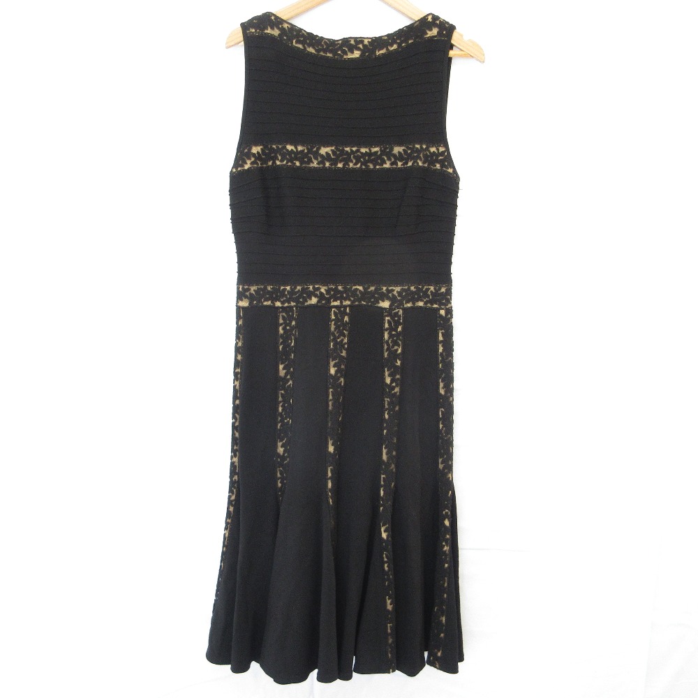 タダシショウジ ノースリーブワンピース ドレス 2 フラワーレース TADASHI SHOJI タダシショージ 刺繍ドレス ノースリーブ 花柄