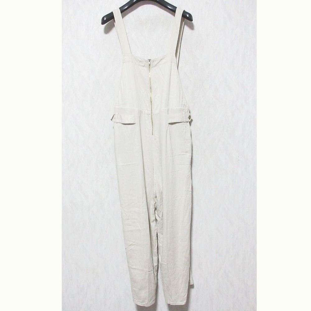 【中古】美品 24SS Spick & Span スピックアンドスパン 麻レーヨンジップサロペット 24030200404020 サイズ36 ライトベージュ レディース Luxs ブランド古着のリュクス