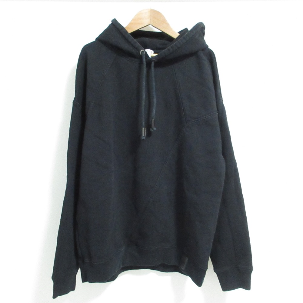 LOEWE　アナグラムレザーパッチ パズルデザイン プルオーバーパーカー LOEWE アナグラムレザーパッチ パズルデザイン プルオーバーパーカー