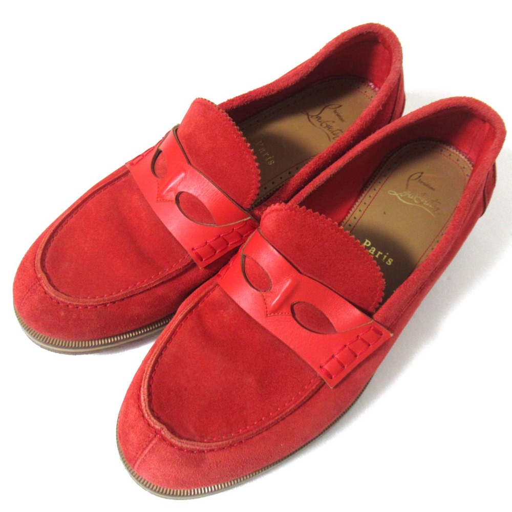 【極美品】クリスチャンルブタン ペニーローファー ブラウンスエード 43 極美品】クリスチャンルブタン ペニーローファー ブラウンスエード 43