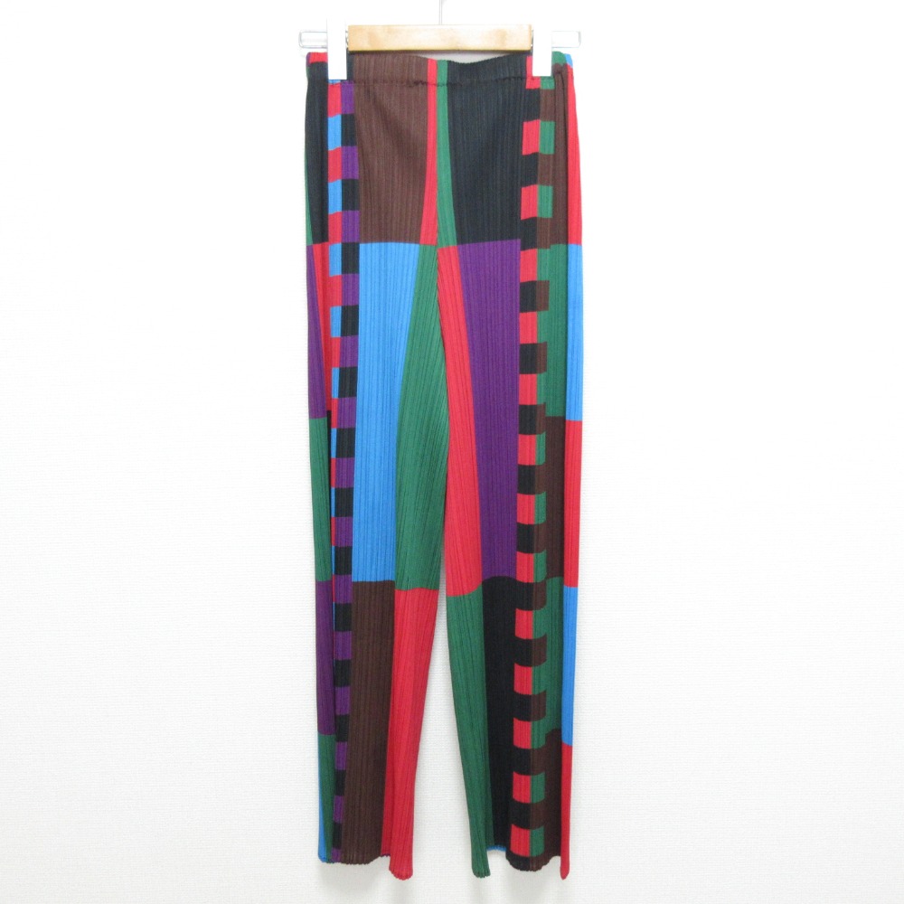 PLEATS PLEASEプリーツプリーズ マルチカラーパンツイッセイミヤケ