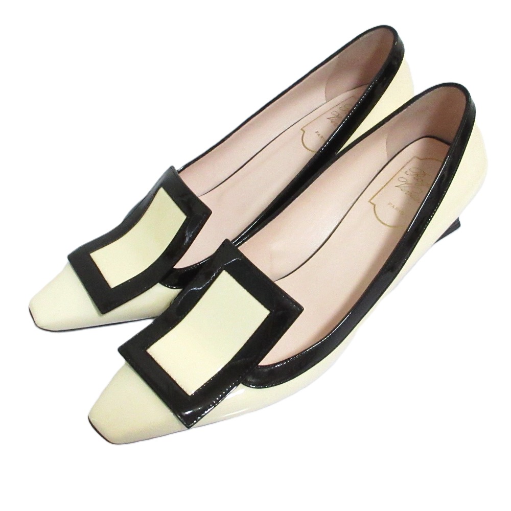 Roger Vivier バックルパンプスエナメル　チャンキーヒール35 1/2 Roger Vivier バックルパンプスエナメル チャンキーヒール35 1/2