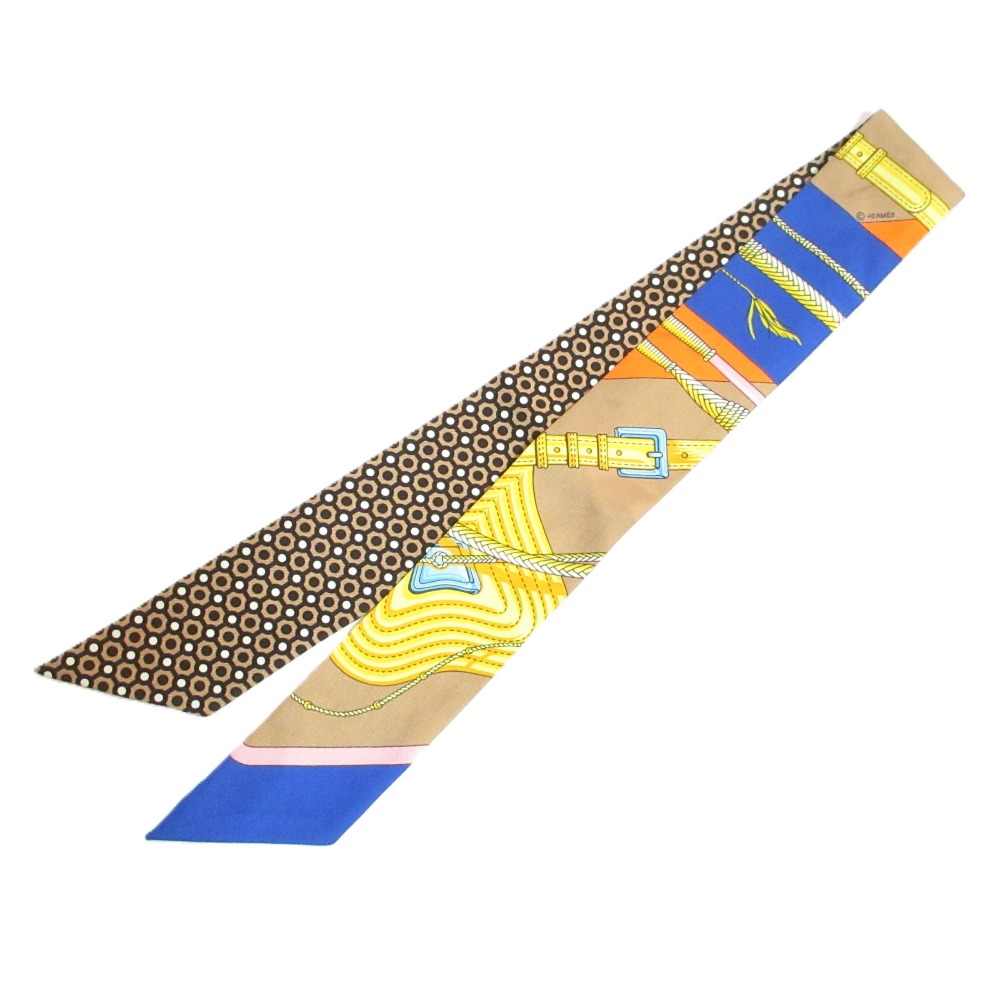【中古】良品 HERMES エルメス ツイリー クリック クラック モダン カナージュ スカーフ マルチカラー レディース Luxs ブランド古着のリュクス