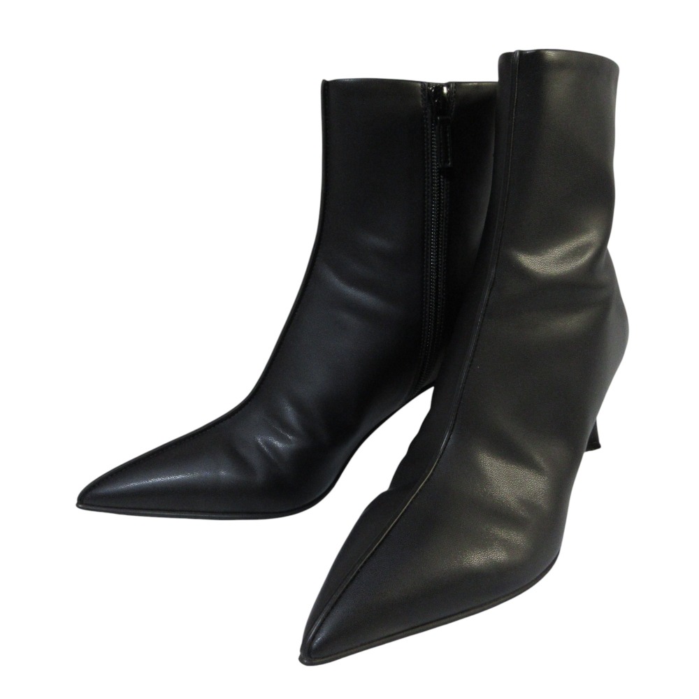 【中古】新品同様 STELLA McCARTNEY ステラマッカートニー ELSA ポインテッドトゥ エコレザー アンクルブーツ 36 23.0cm相当 ブラック レディース Luxs ブランド古着のリュクス
